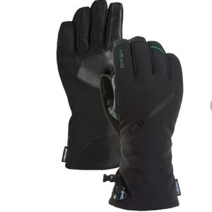 HEAD Unisex Black and Green Winter Gloves